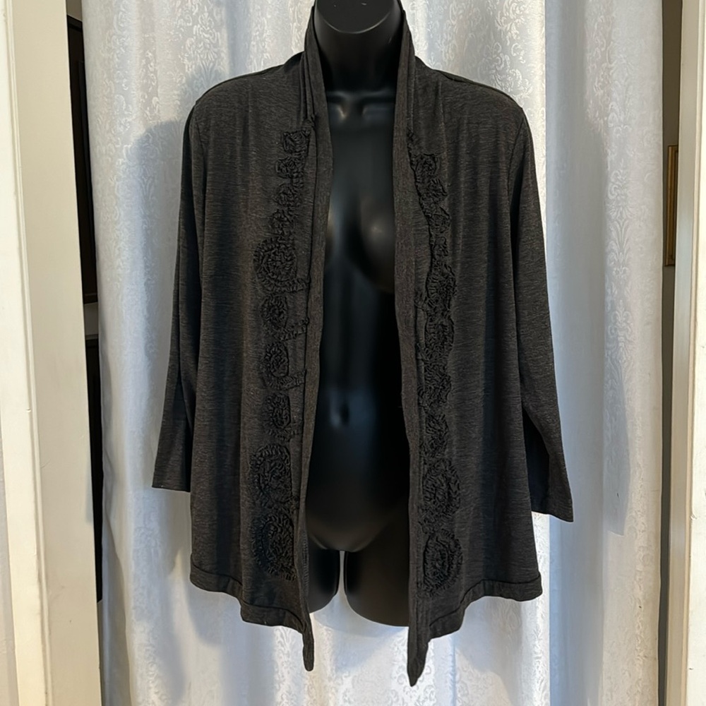 FOREVER FASHION EMBELLISHED DUSTER SZ: PL